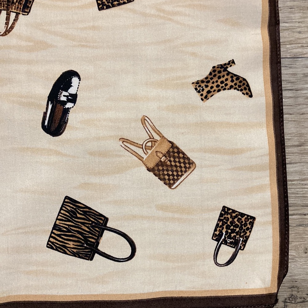 COPY - Unique Silk Square Scarf Pocketbook Purse Bag Shoe Boots Animal Print - Picture 4 of 9